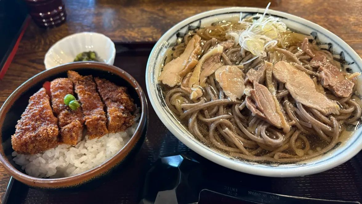 肉そば+ソースカツ丼