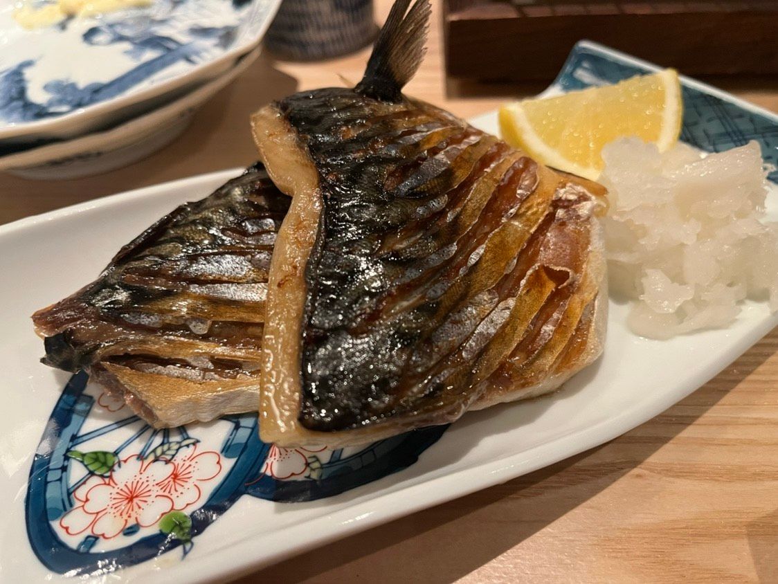 鯖の炭火焼き