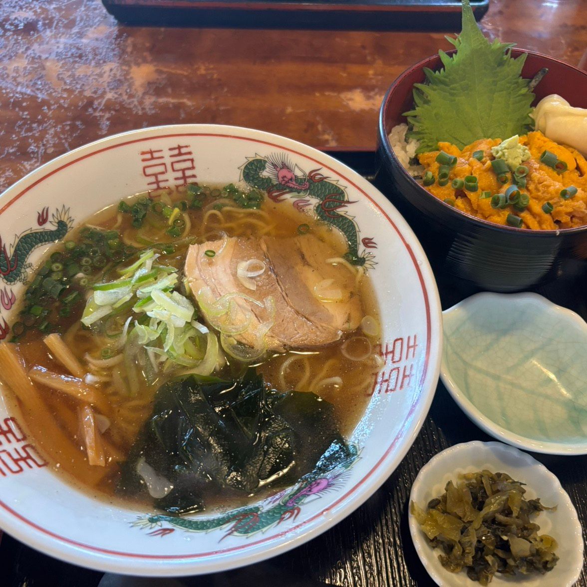 ラーメン + うに丼