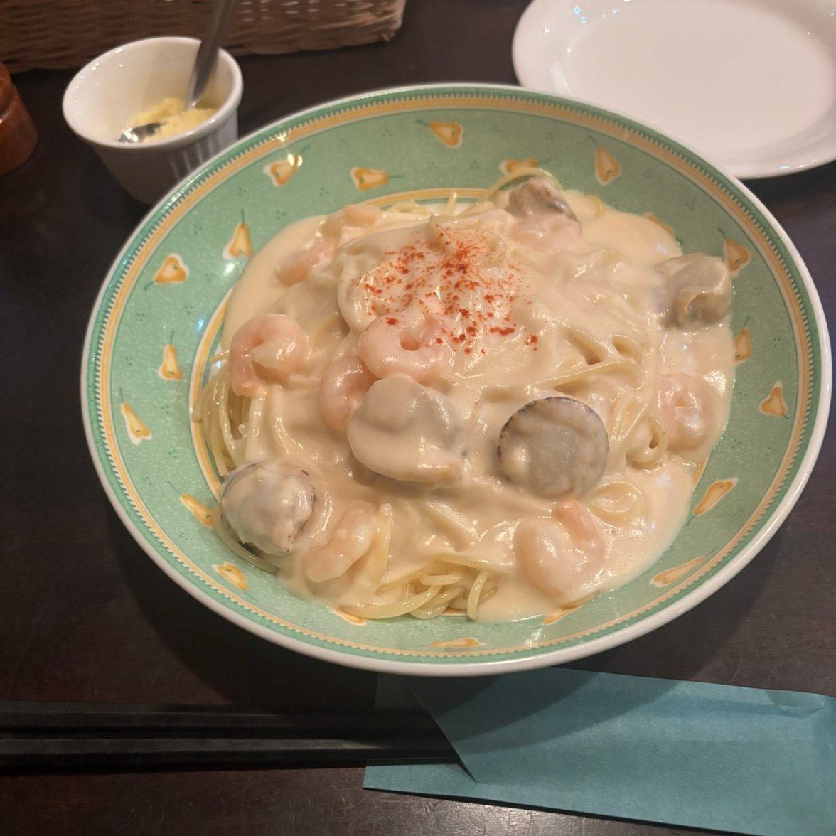 海老クリームパスタ